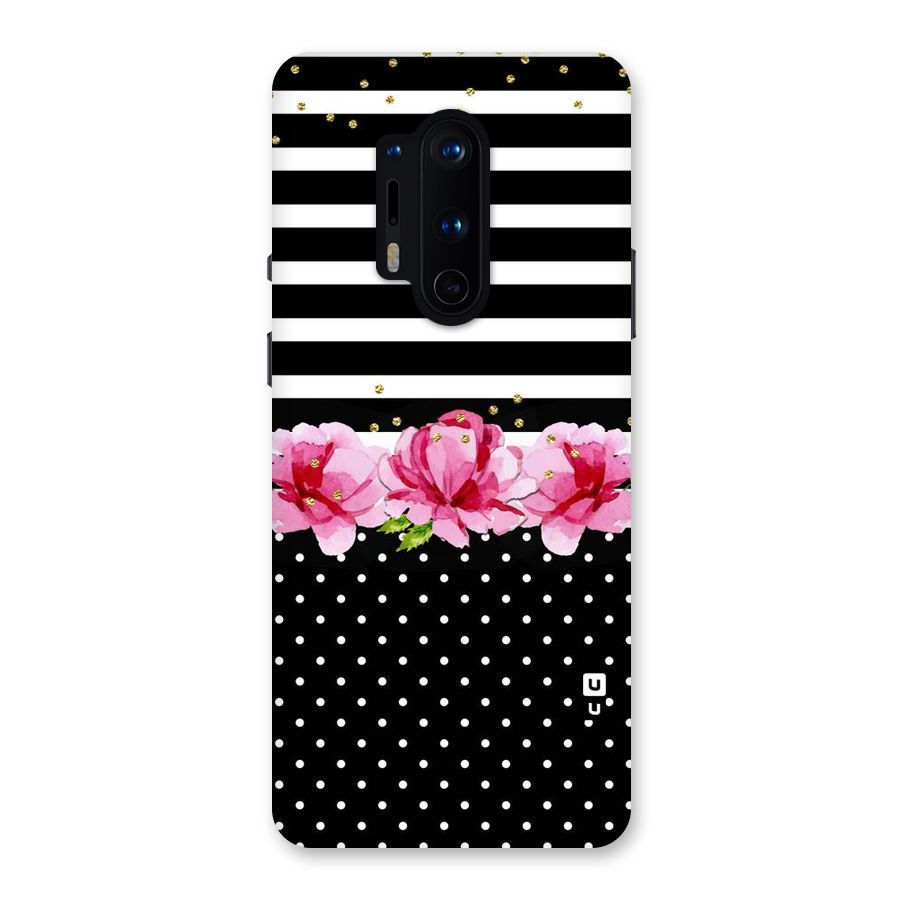 Polka Floral Stripes Back Case for OnePlus 8 Pro