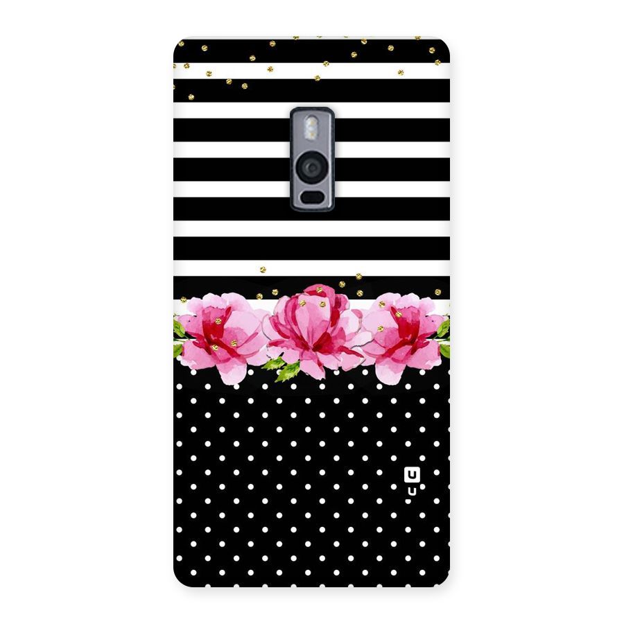 Polka Floral Stripes Back Case for OnePlus Two
