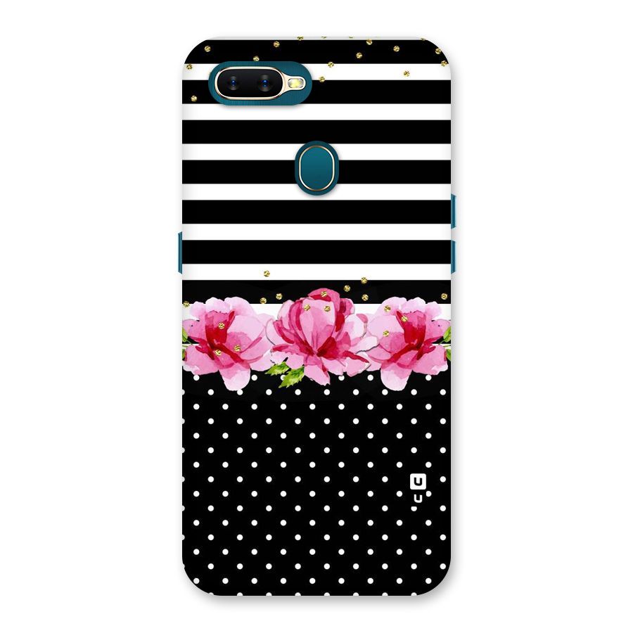 Polka Floral Stripes Back Case for Oppo A11k