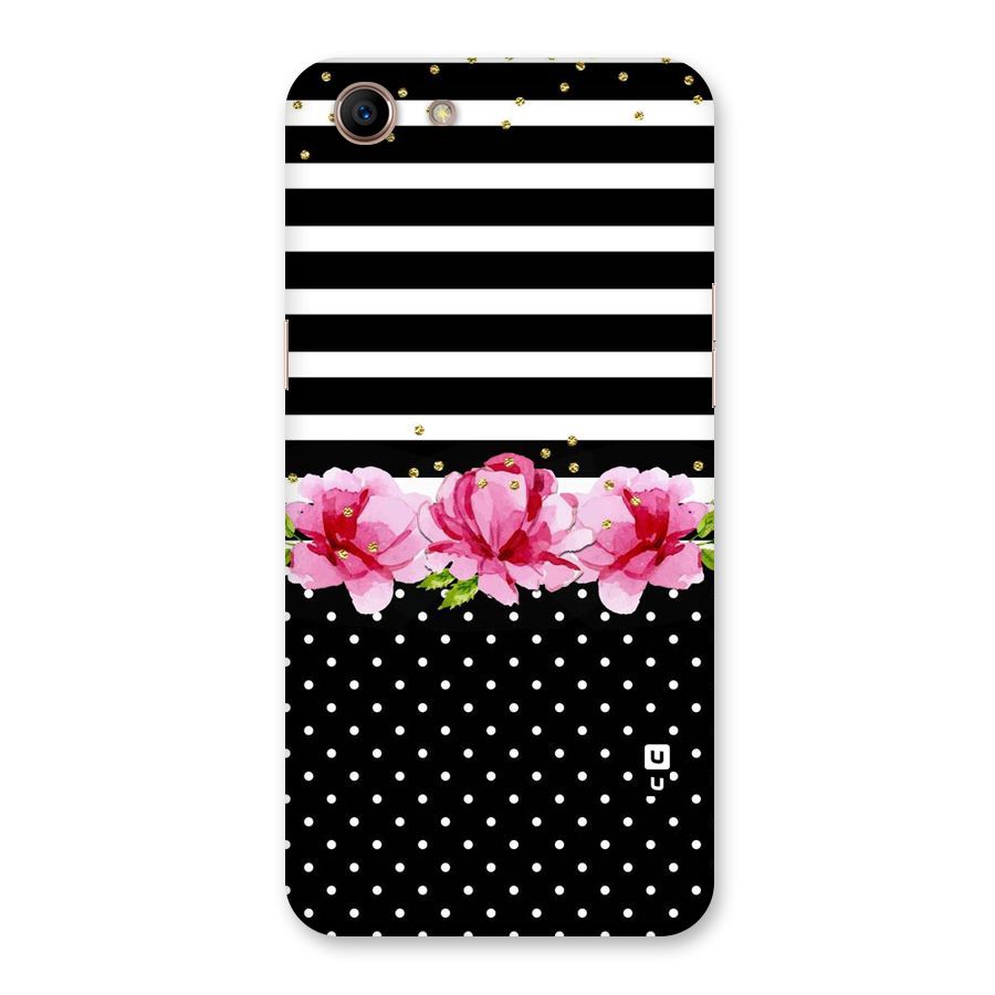 Polka Floral Stripes Back Case for Oppo A83 (2018)