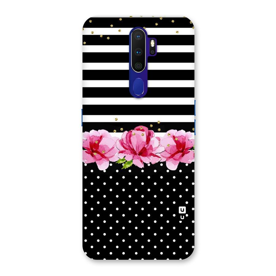 Polka Floral Stripes Back Case for Oppo A9 (2020)