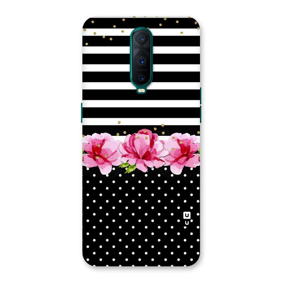 Polka Floral Stripes Back Case for Oppo R17 Pro