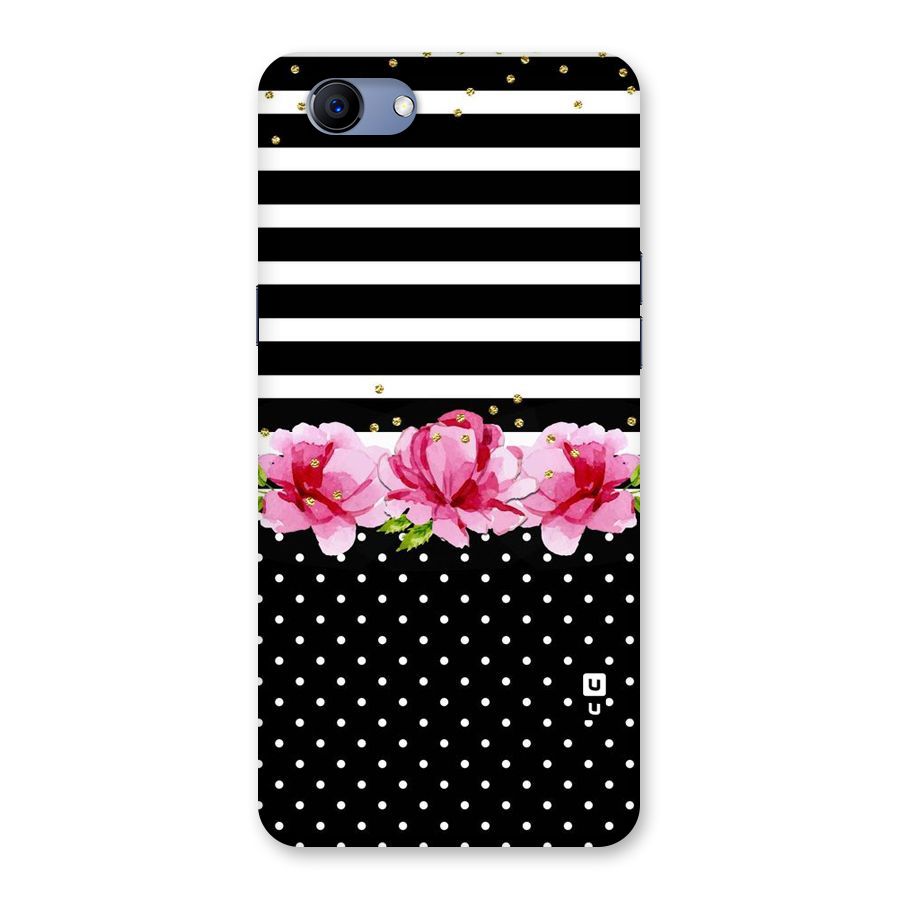 Polka Floral Stripes Back Case for Oppo Realme 1