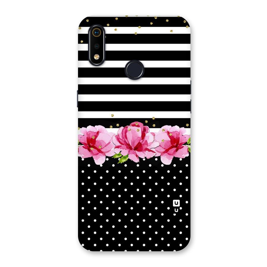 Polka Floral Stripes Back Case for Realme 3i