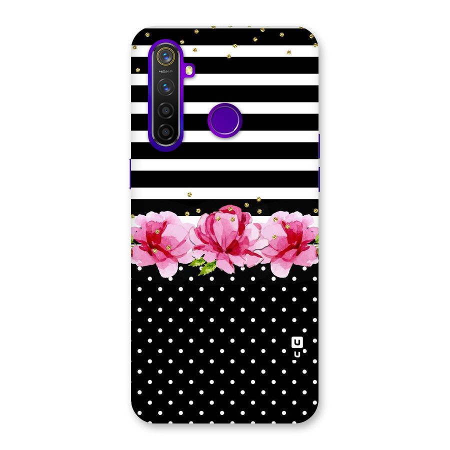 Polka Floral Stripes Back Case for Realme 5 Pro