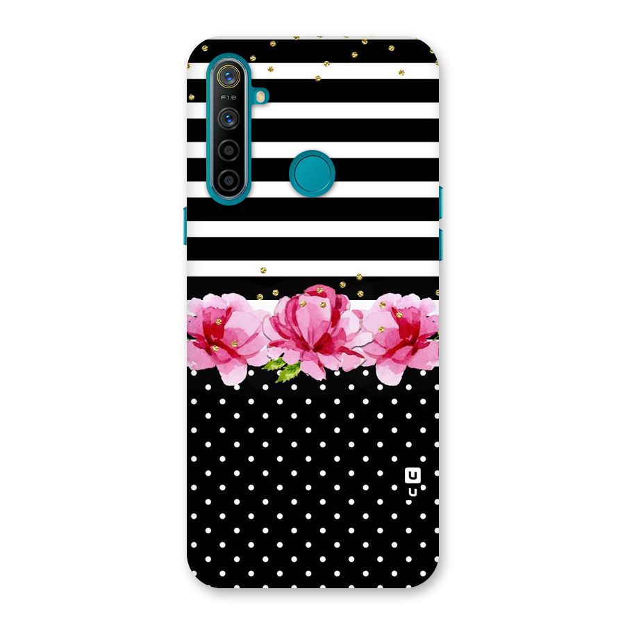 Polka Floral Stripes Back Case for Realme 5i