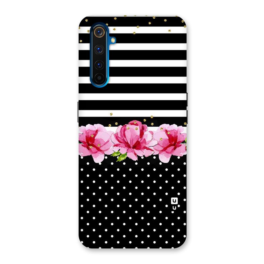 Polka Floral Stripes Back Case for Realme 6 Pro