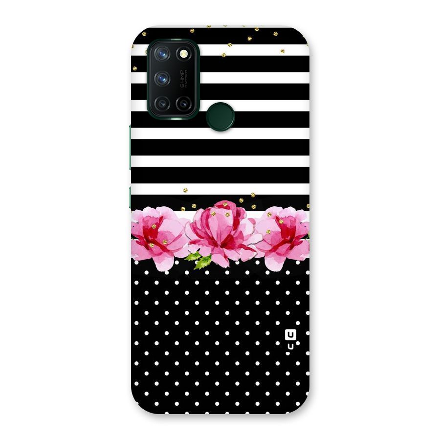 Polka Floral Stripes Back Case for Realme 7i