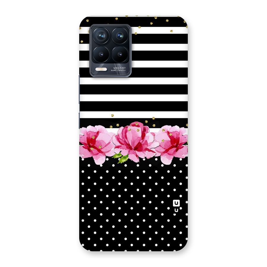 Polka Floral Stripes Back Case for Realme 8 Pro