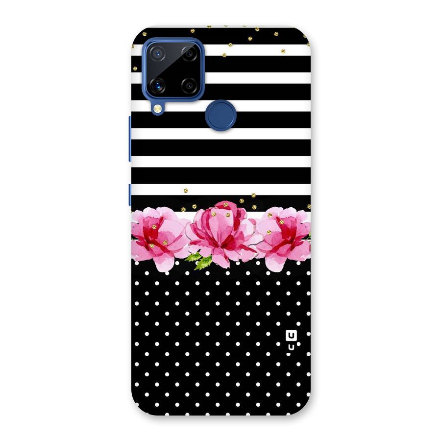 Polka Floral Stripes Back Case for Realme C15