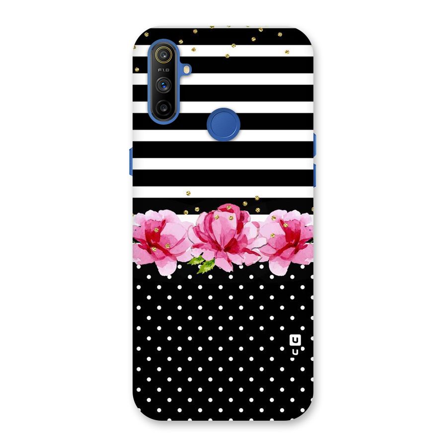 Polka Floral Stripes Back Case for Realme Narzo 10A