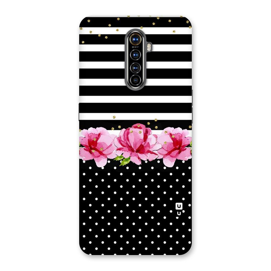 Polka Floral Stripes Back Case for Realme X2 Pro