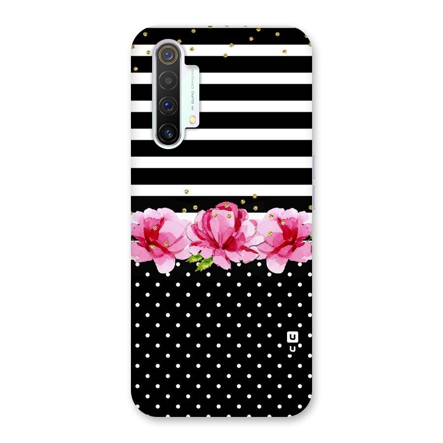 Polka Floral Stripes Back Case for Realme X3
