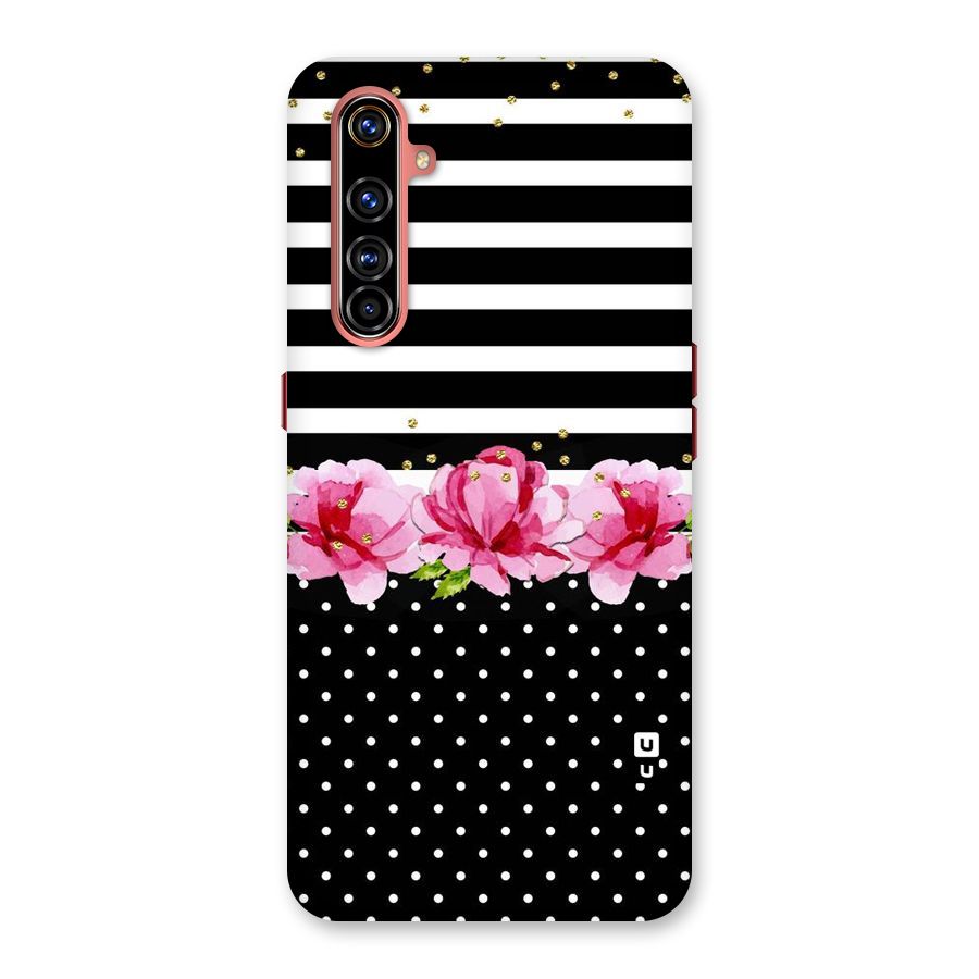 Polka Floral Stripes Back Case for Realme X50 Pro