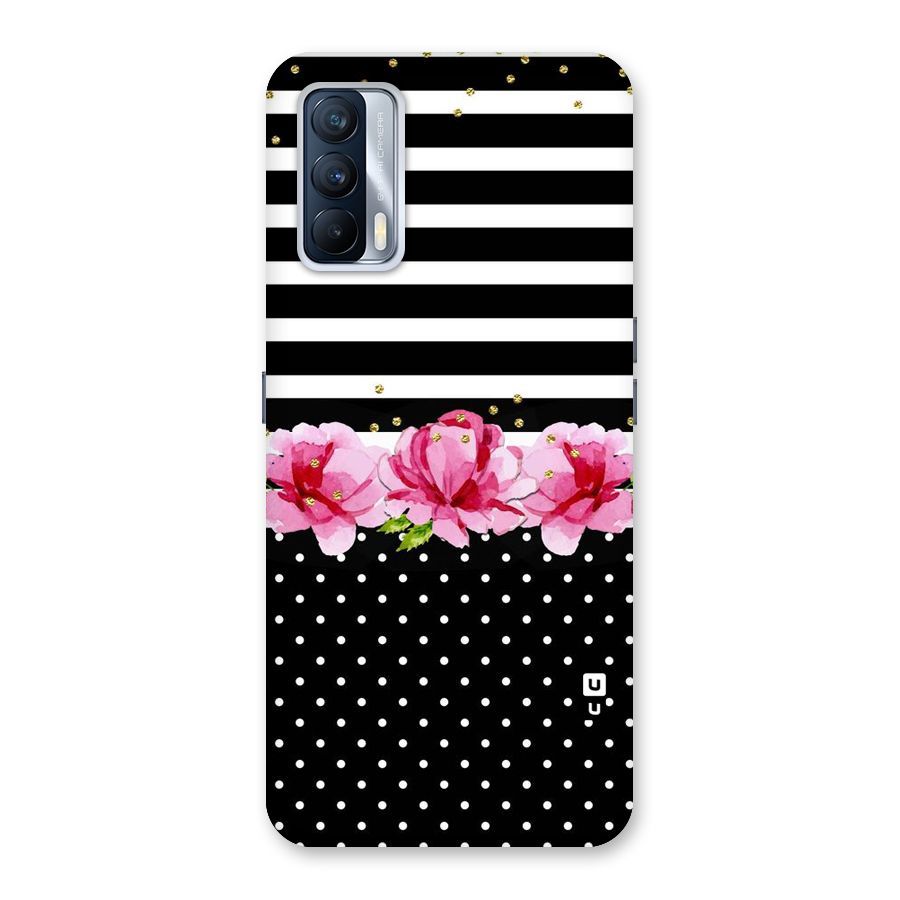 Polka Floral Stripes Back Case for Realme X7