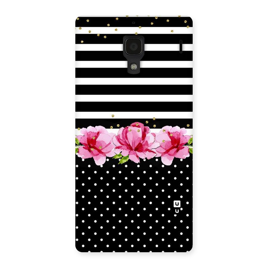 Polka Floral Stripes Back Case for Redmi 1S