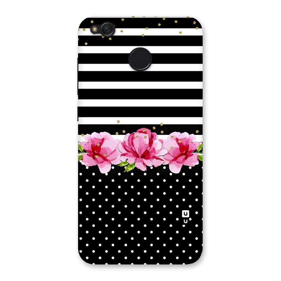 Polka Floral Stripes Back Case for Redmi 4