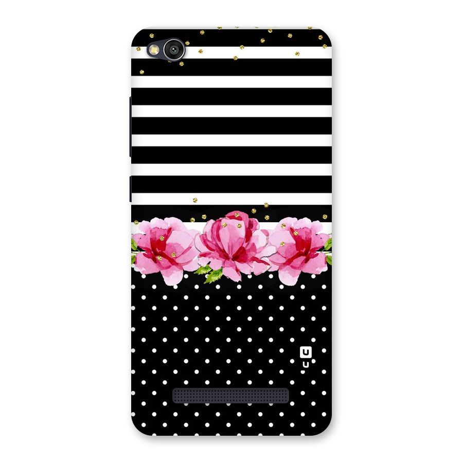 Polka Floral Stripes Back Case for Redmi 4A