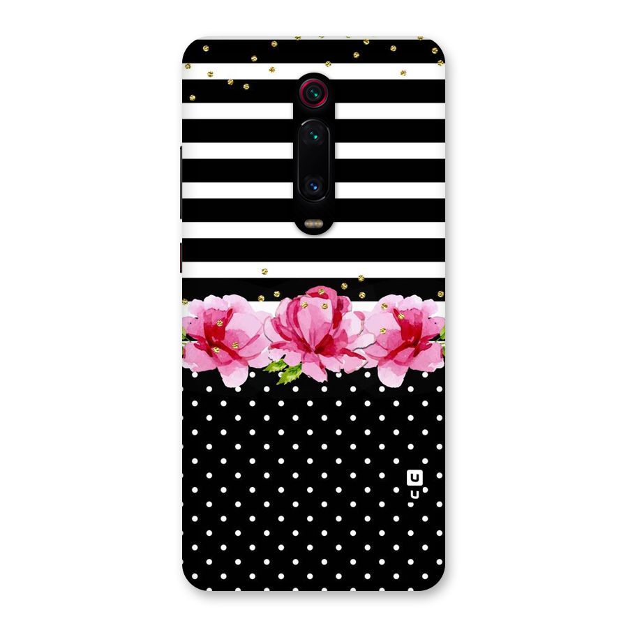 Polka Floral Stripes Back Case for Redmi K20