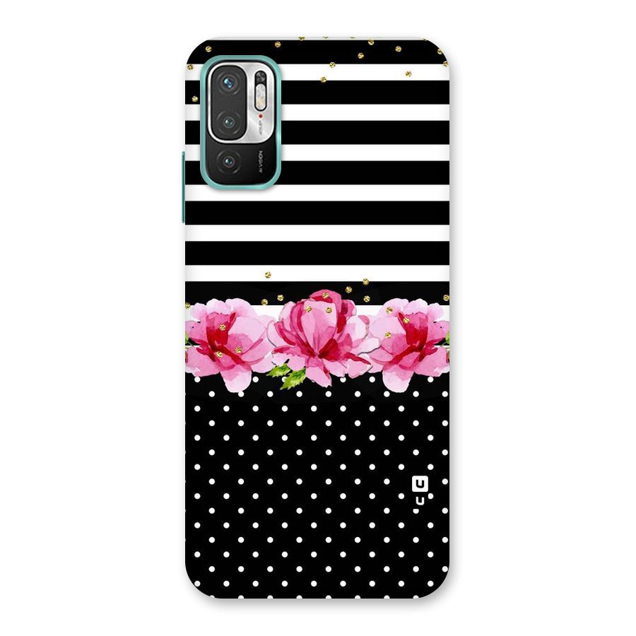 Polka Floral Stripes Back Case for Redmi Note 10T 5G