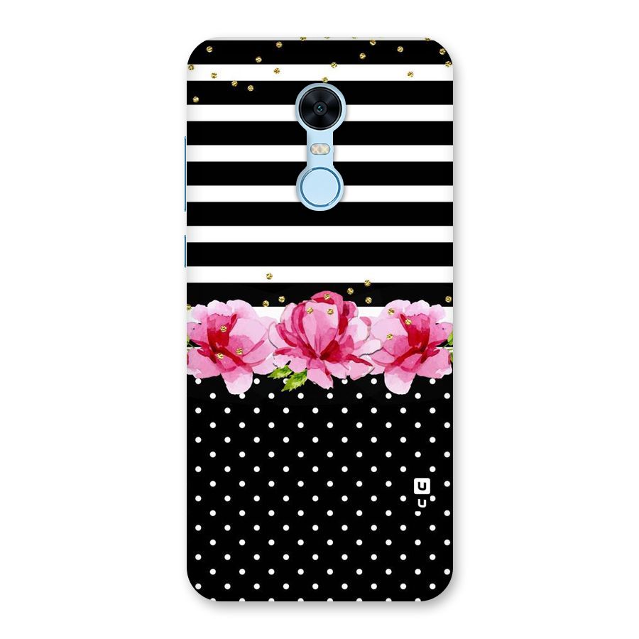 Polka Floral Stripes Back Case for Redmi Note 5
