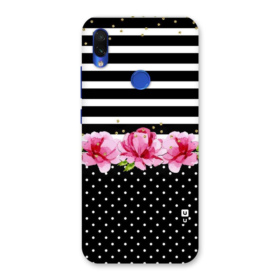 Polka Floral Stripes Back Case for Redmi Note 7S