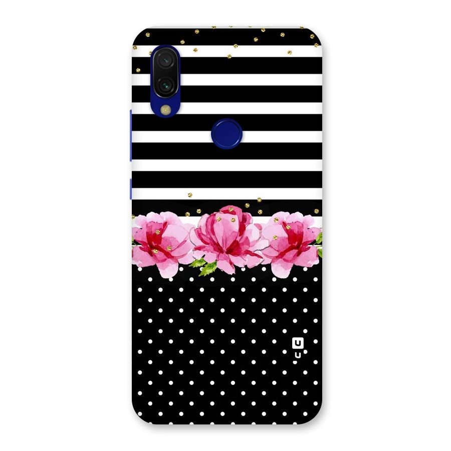Polka Floral Stripes Back Case for Redmi Y3