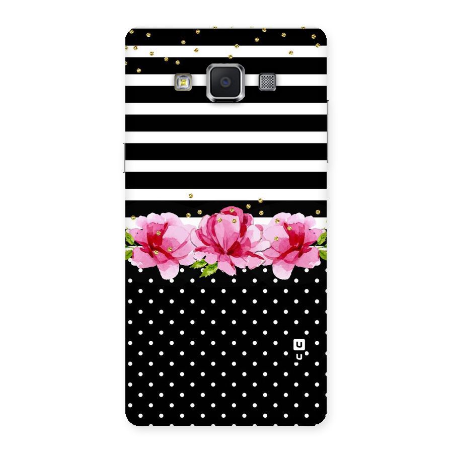 Polka Floral Stripes Back Case for Samsung Galaxy A5