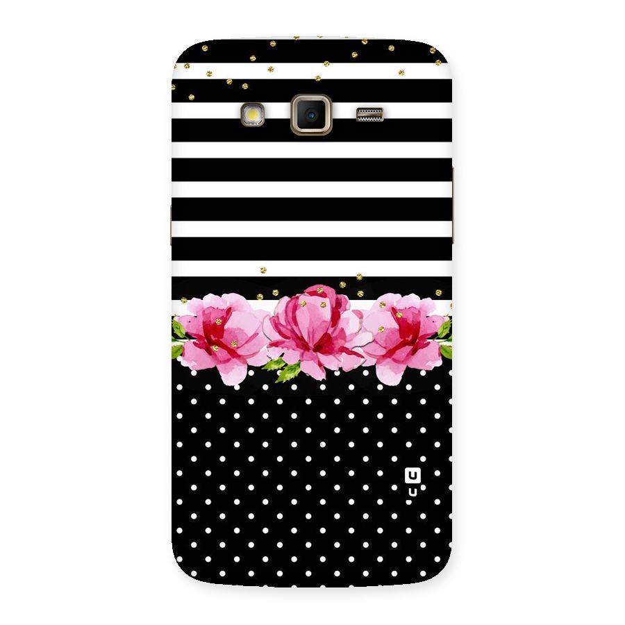 Polka Floral Stripes Back Case for Samsung Galaxy Grand 2