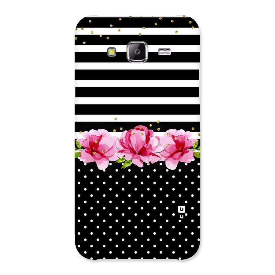 Polka Floral Stripes Back Case for Samsung Galaxy J2 Prime