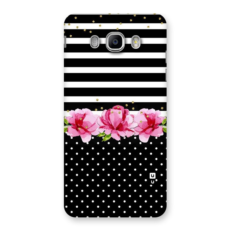 Polka Floral Stripes Back Case for Samsung Galaxy J5 2016