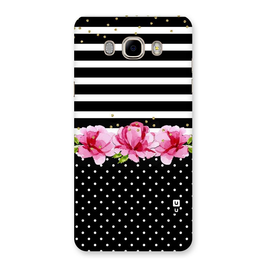 Polka Floral Stripes Back Case for Samsung Galaxy J7 2016