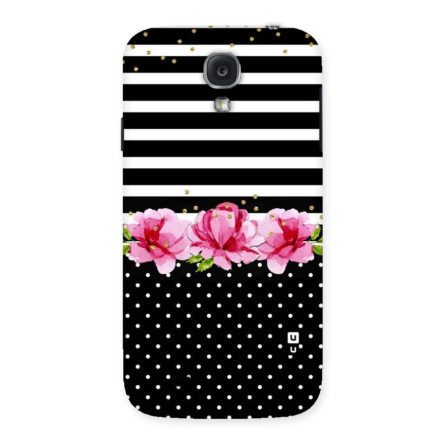 Polka Floral Stripes Back Case for Samsung Galaxy S4