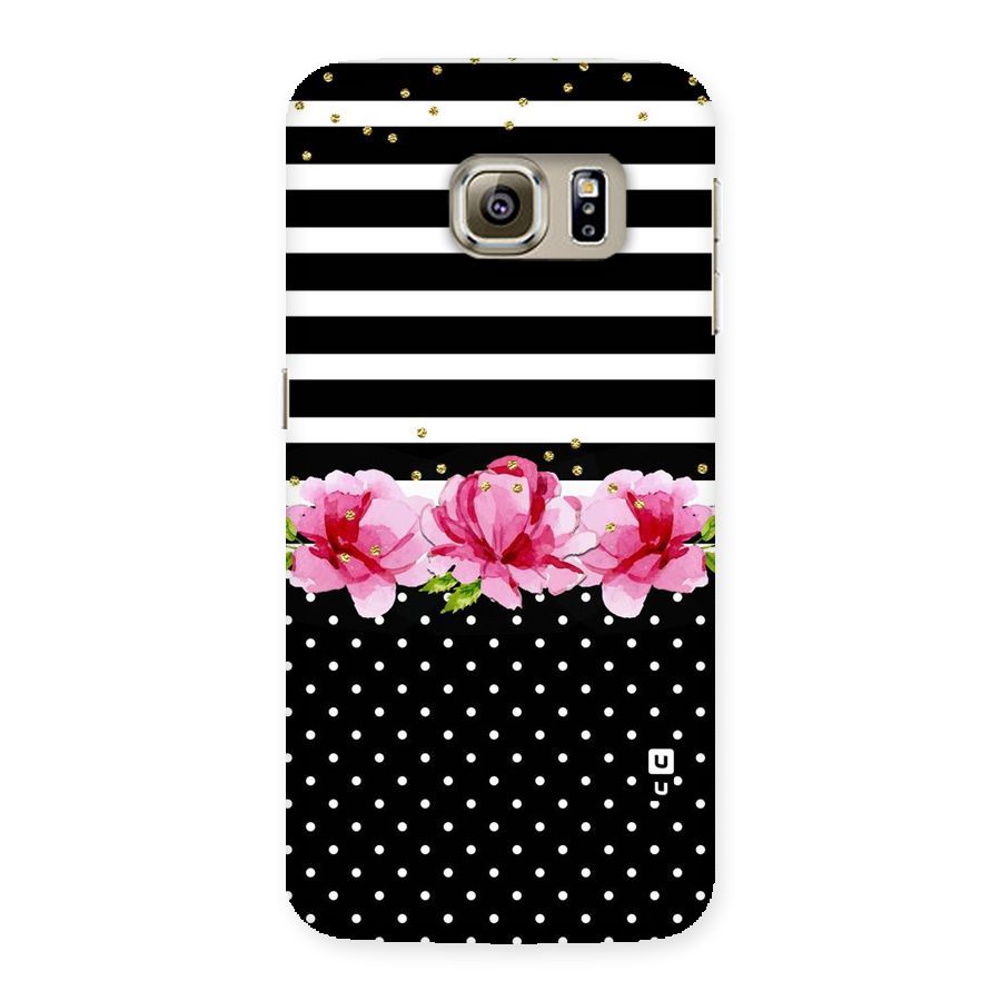 Polka Floral Stripes Back Case for Samsung Galaxy S6 Edge