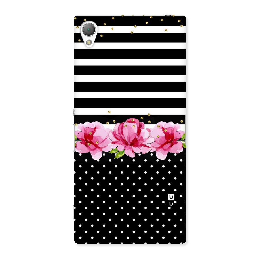 Polka Floral Stripes Back Case for Sony Xperia Z3