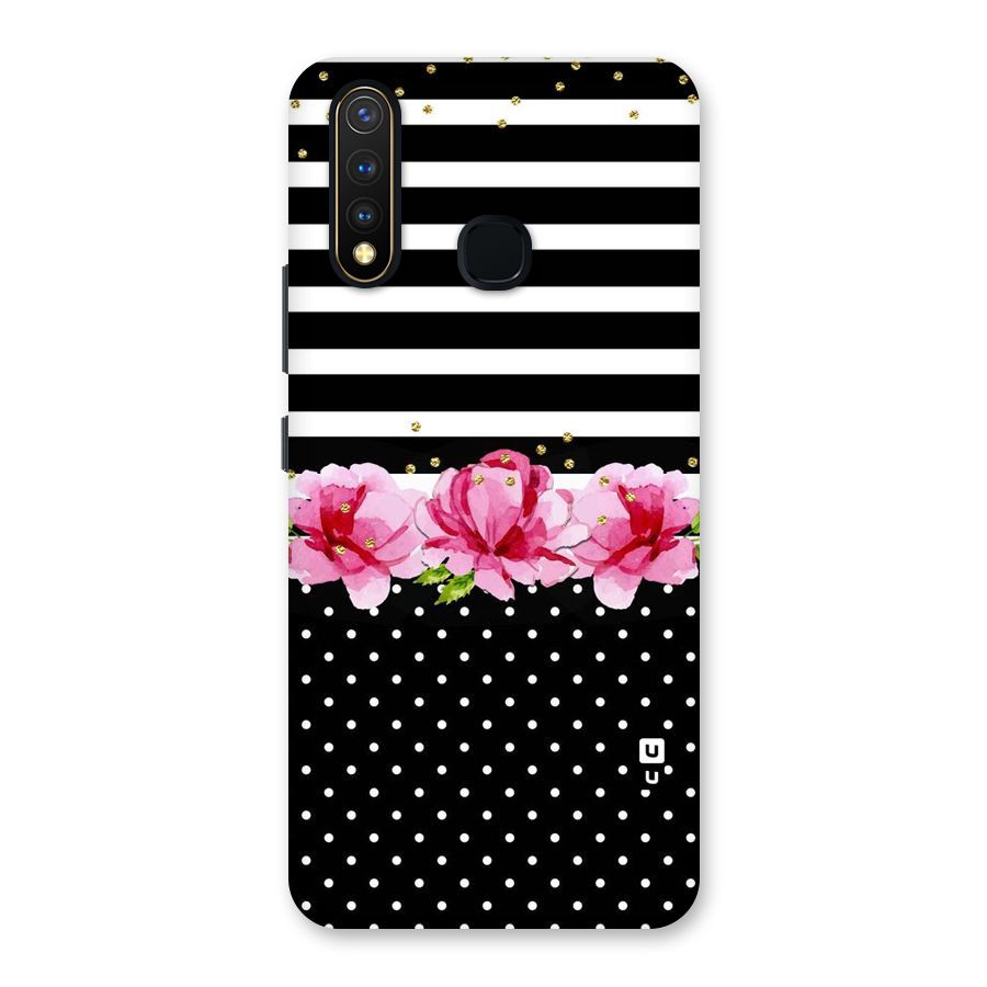 Polka Floral Stripes Back Case for Vivo U20