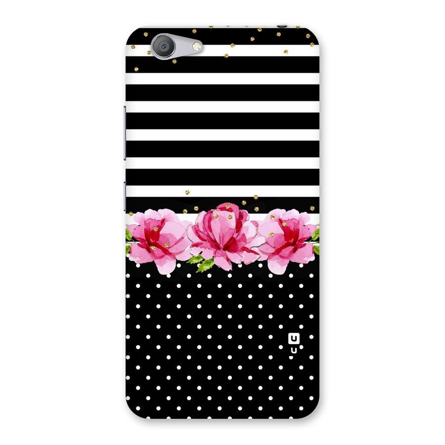 Polka Floral Stripes Back Case for Vivo Y53