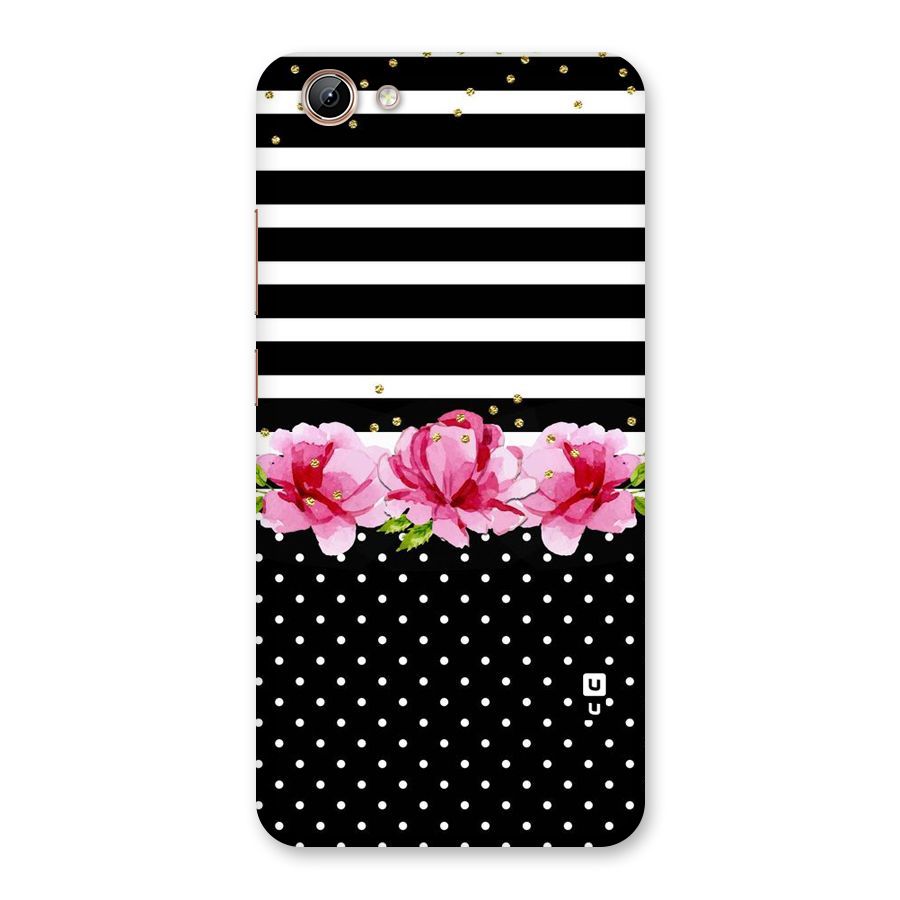 Polka Floral Stripes Back Case for Vivo Y71