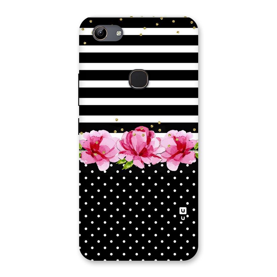 Polka Floral Stripes Back Case for Vivo Y81