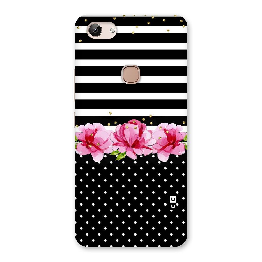 Polka Floral Stripes Back Case for Vivo Y83