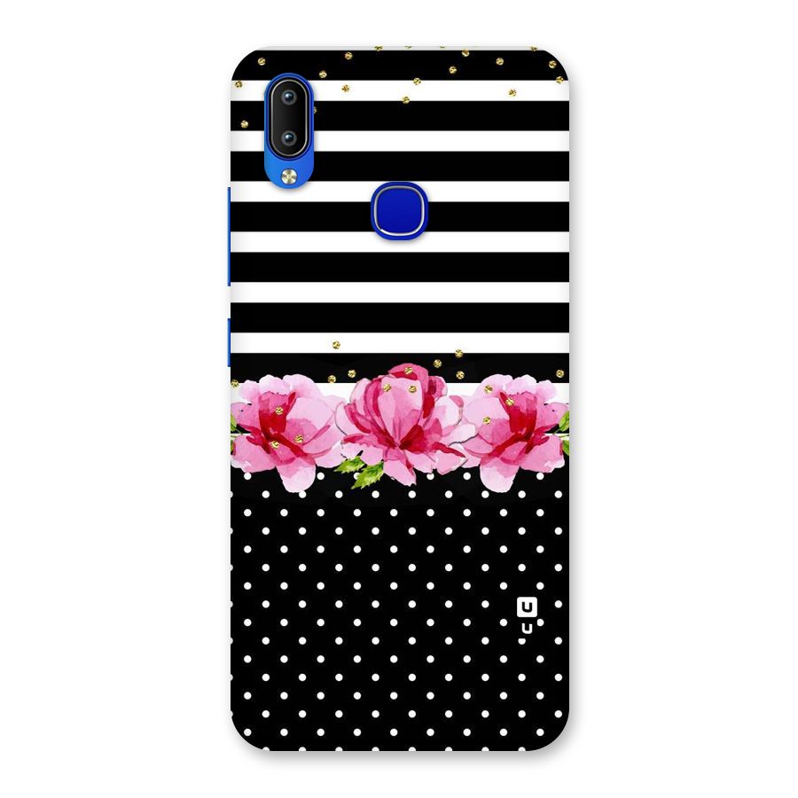 Polka Floral Stripes Back Case for Vivo Y91