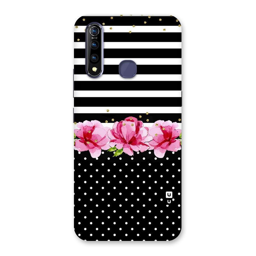 Polka Floral Stripes Back Case for Vivo Z1 Pro