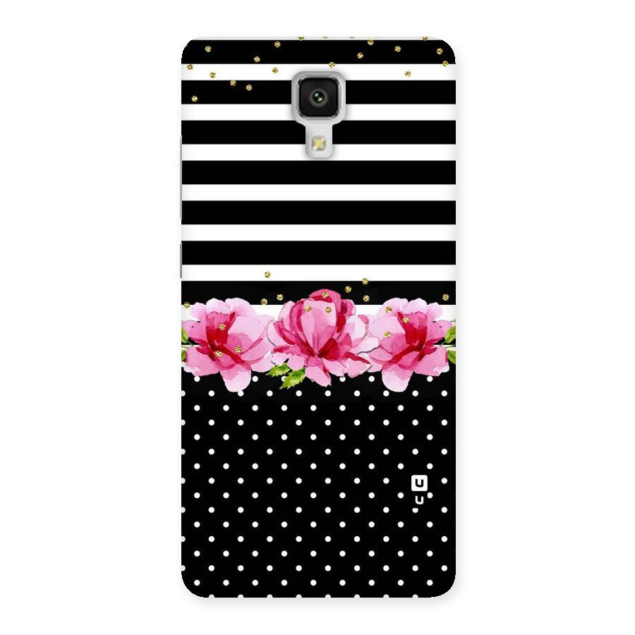 Polka Floral Stripes Back Case for Xiaomi Mi 4