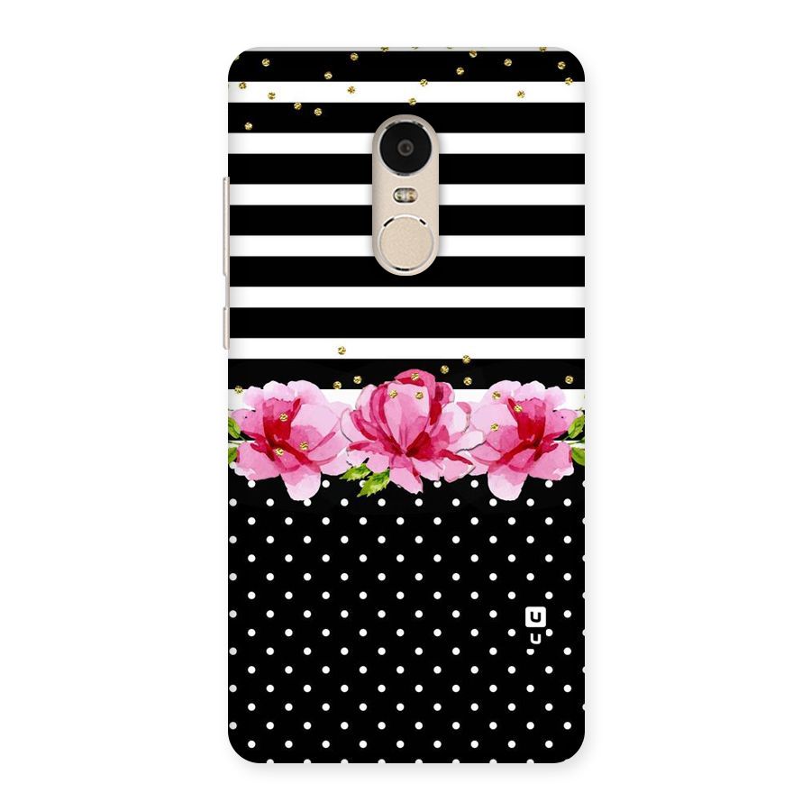Polka Floral Stripes Back Case for Xiaomi Redmi Note 4