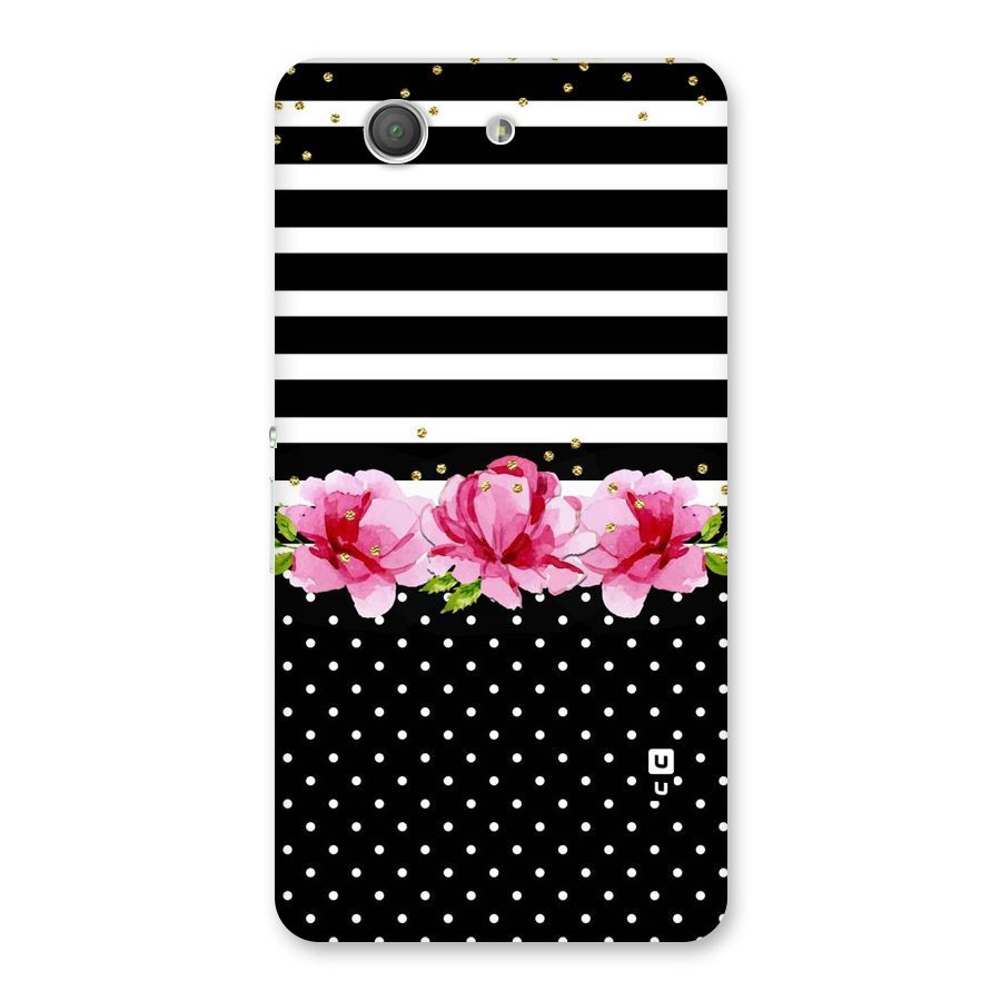 Polka Floral Stripes Back Case for Xperia Z3 Compact