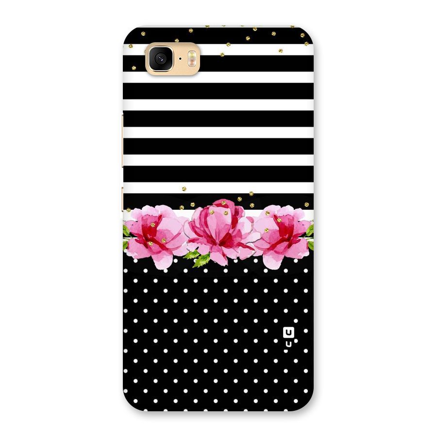 Polka Floral Stripes Back Case for Zenfone 3s Max