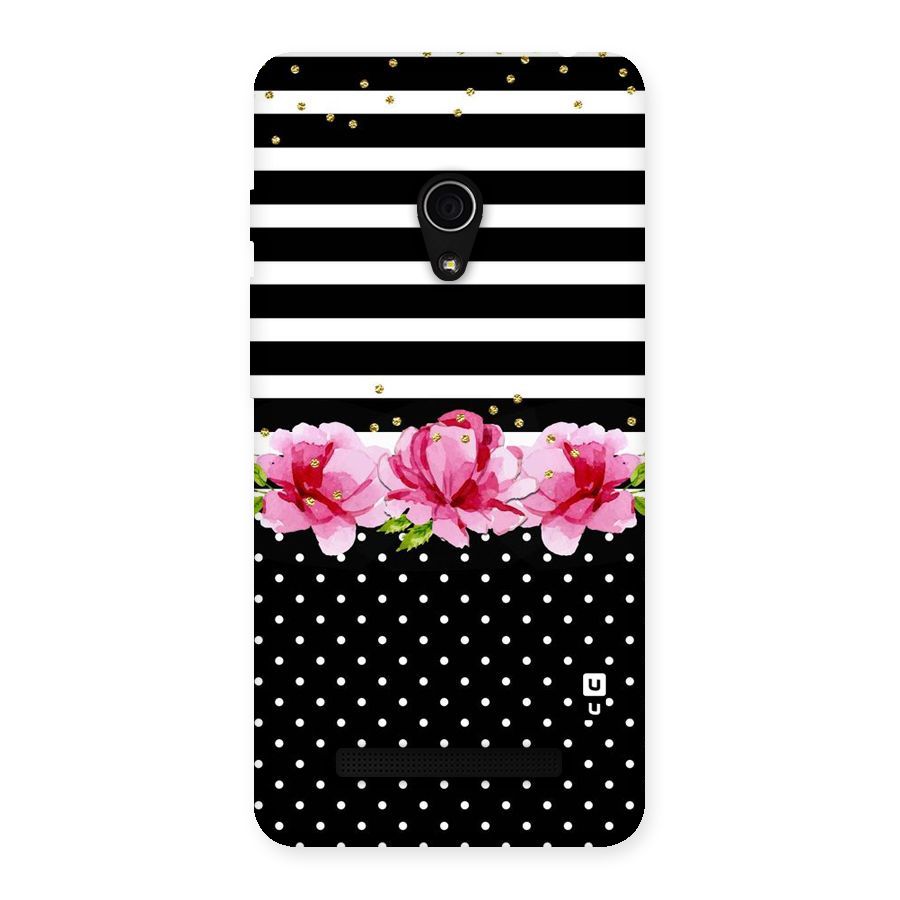 Polka Floral Stripes Back Case for Zenfone 5