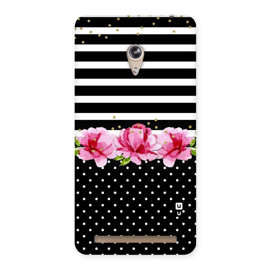 Polka Floral Stripes Back Case for Zenfone 6