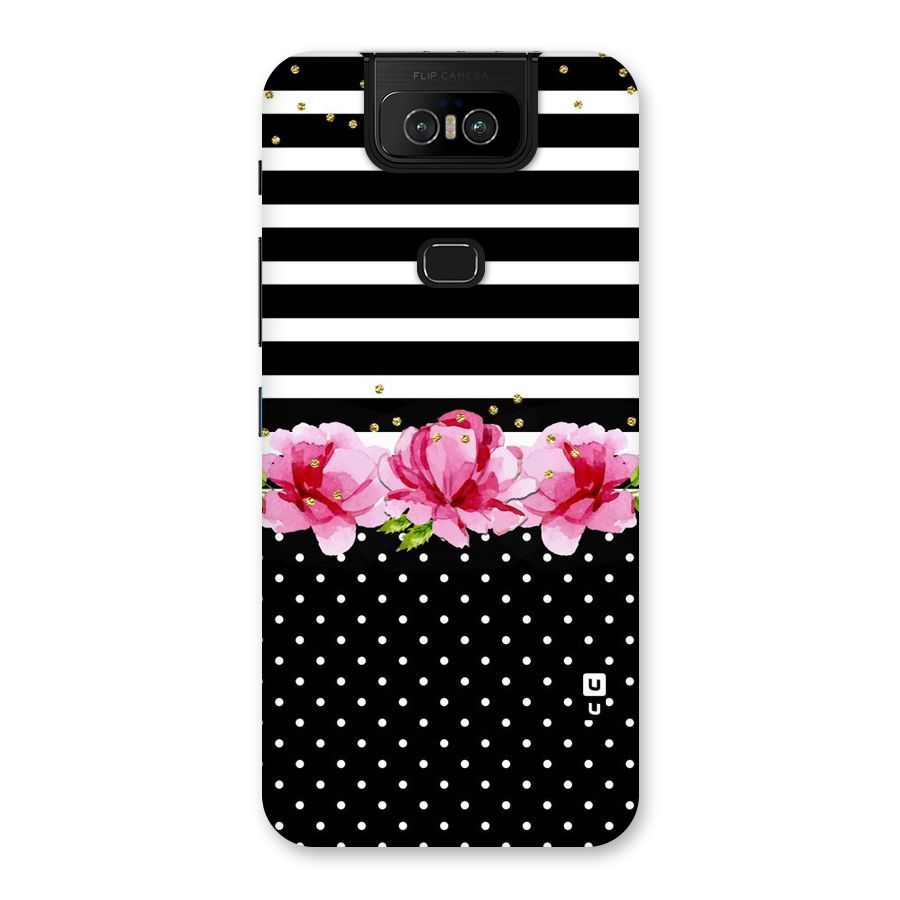 Polka Floral Stripes Back Case for Zenfone 6z