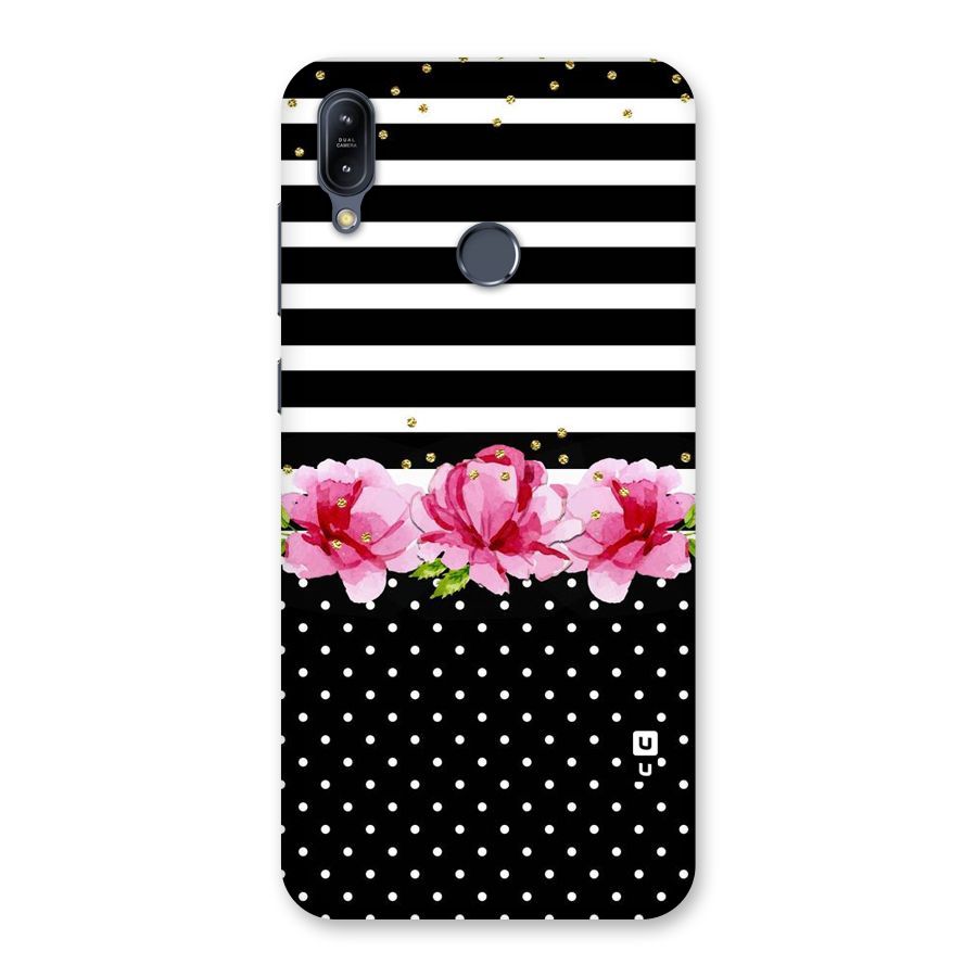 Polka Floral Stripes Back Case for Zenfone Max M2